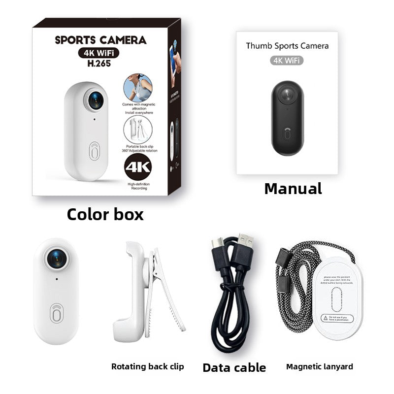 4K Thumb Action Camera with Wi-Fi and Magnetic Mount