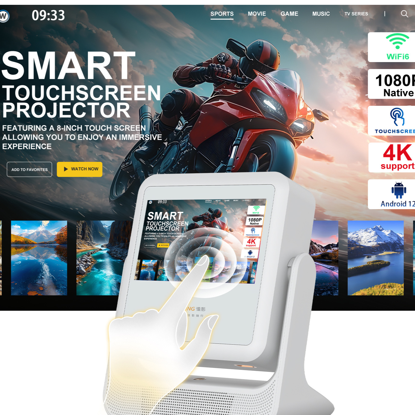 4K Touch-Screen Projector