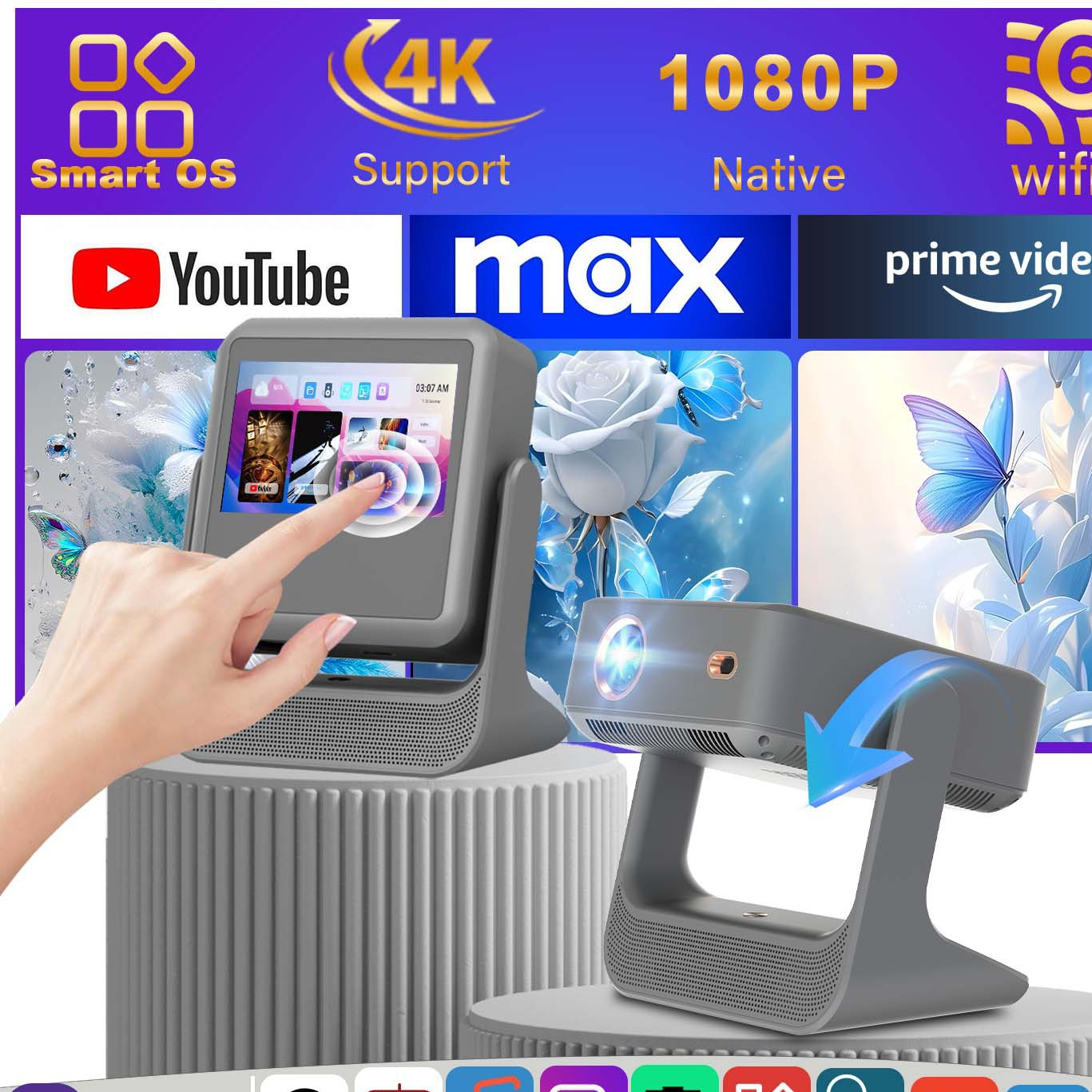 4K Touch-Screen Projector