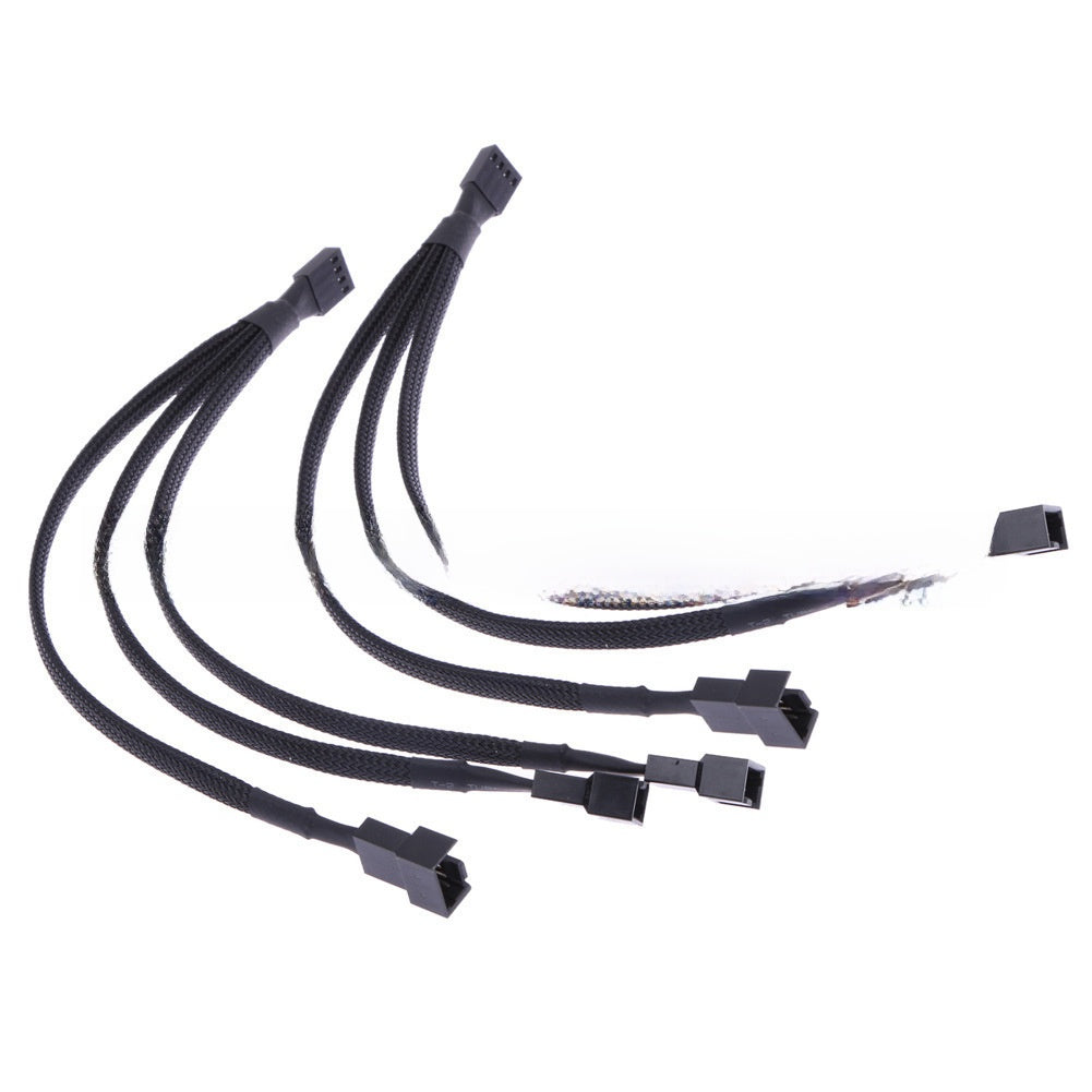 4PIN PWM Fan Splitter Cable 1 to 3 with Snakeskin Sleeve
