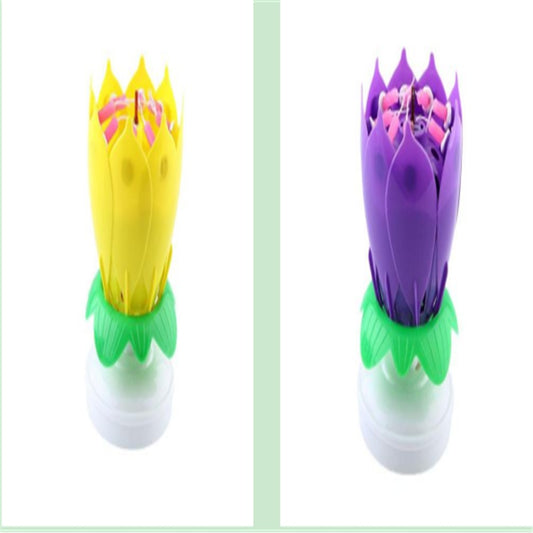 Buy First Musical Lotus Candle Colorful Birthday Cake Decor