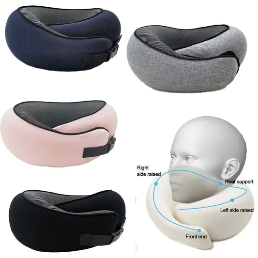 Soft Memory Foam Travel Neck Pillow –U-Shape Adjustable