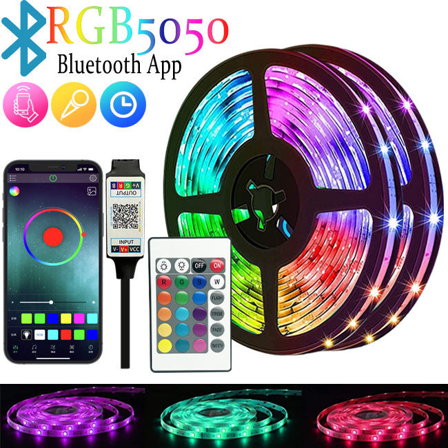 5050 RGB LED Strip with Remote Control and Bluetooth