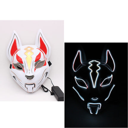 Glowing Cat Face Mask for Women Demon Slayer Cosplay & Party