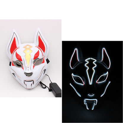 Glowing Cat Face Mask for Women Demon Slayer Cosplay & Party