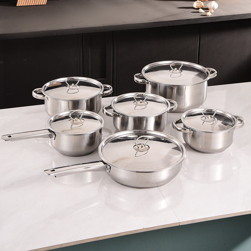 Stainless Steel Cookware Kitchen Pots and Pans Set Durable
