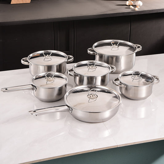 Stainless Steel Cookware Kitchen Pots and Pans Set Durable