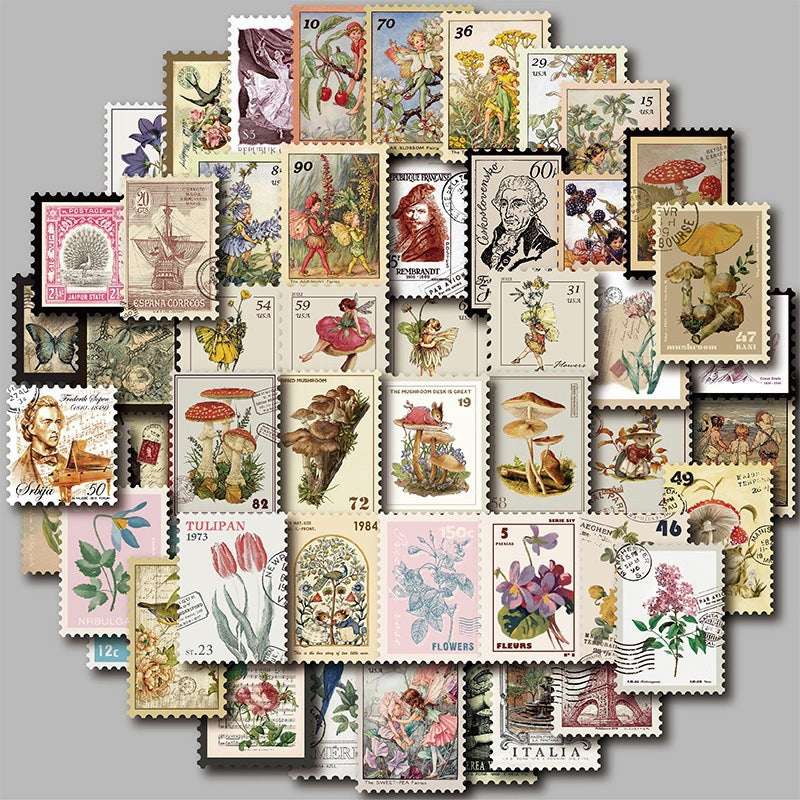 50 Stamps Effect Drawing Hand Account Stickers