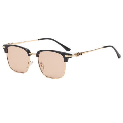 Retro Metal Eyeglasses Frame with Blue Light Protection Style
