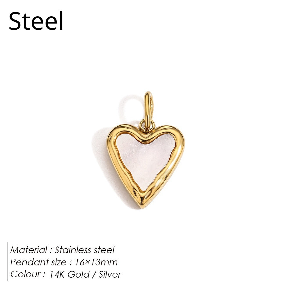 Stainless Steel Necklace Ring Earrings Set with Diamonds