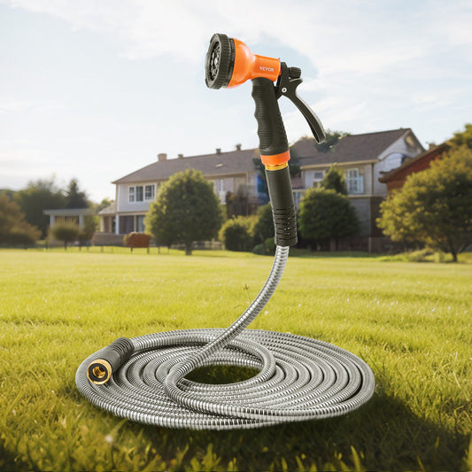  50ft Metal Garden Hose Stainless Steel Lightweight No Kink global-swanky 1