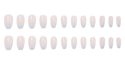Fake Nail Patches Ballet White Gradient Fashion Nail Tools