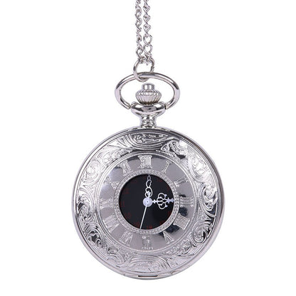 Roman Engraved Lace Pocket Watch with Elegant Vintage Finish