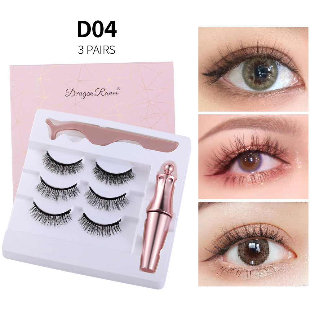 Magnetic Liquid Eyeliner with False Eyelashes and Tweezer