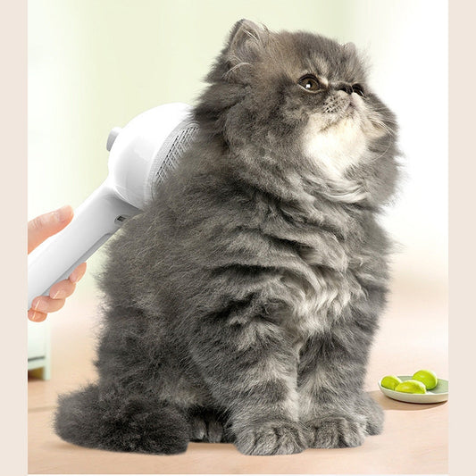 Self-Cleaning Pet Hair Brush – Dematting Grooming with Mist
