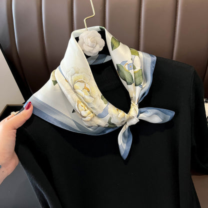 Buy Beige Silk Square Scarf for Women Versatile & Easy to Style