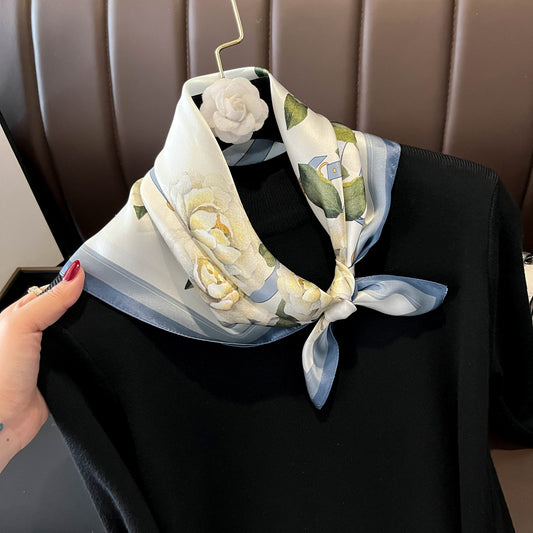Buy Beige Silk Square Scarf for Women Versatile & Easy to Style