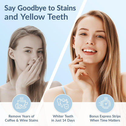Teeth Whitening Strips with Mint Flavor for Fresh Oral Care