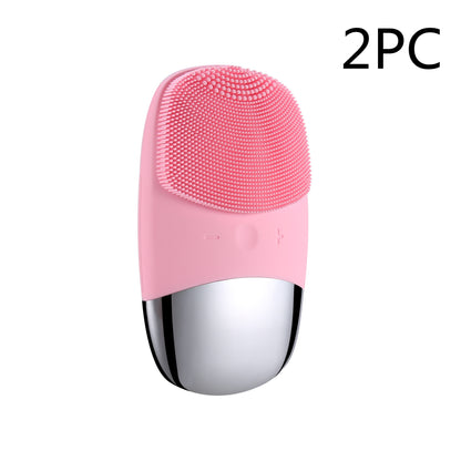 Electric Facial Cleansing Brush Silicone Skin Massager Tool