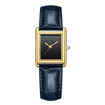 Buy Couple Leather Watch Strap Simple Square Waterproof