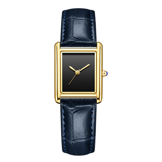 Buy Couple Leather Watch Strap Simple Square Waterproof