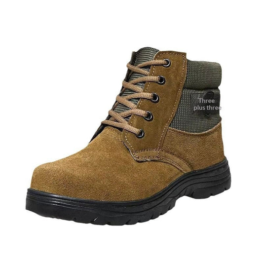 Buy Mens Sheepskin-Trimmed Thermal Cotton Boots Cozy Outdoor Wear