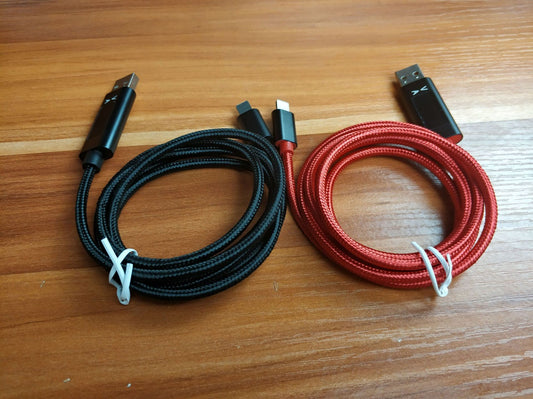 Nylon Smart Display Data Cable Apple Compatible Fast Charging