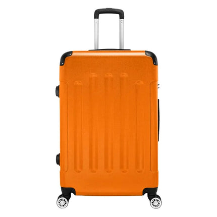 Portable 3-in-1 ABS Trolley Case Set in Orange 20inch 24inch