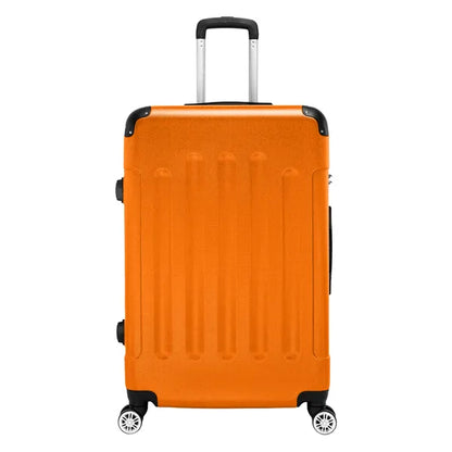 Portable 3-in-1 ABS Trolley Case Set in Orange 20inch 24inch