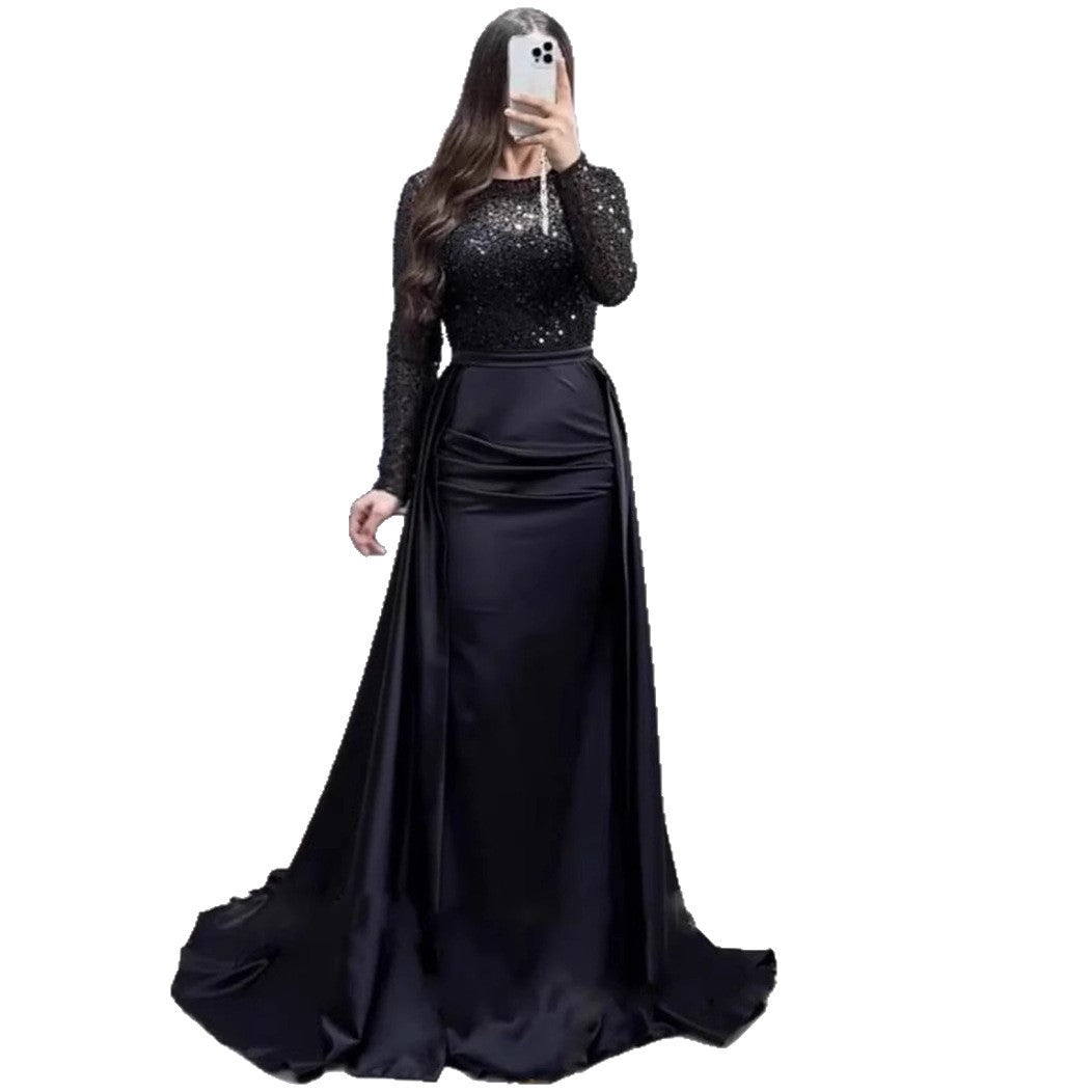 The Dazzling Sequin Queen Sequin Evening Gown Party Wear
