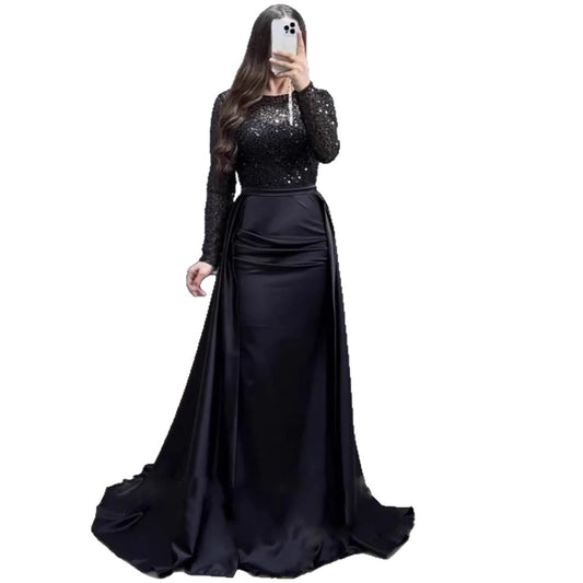The Dazzling Sequin Queen Sequin Evening Gown Party Wear