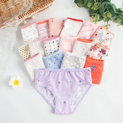 Multi-Fancy Floral Triangle Children’s Underwear for Comfort
