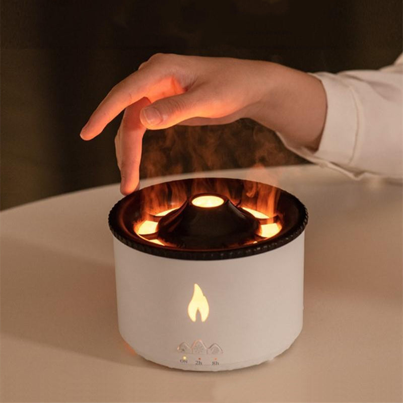 Buy Flame Effect Aromatherapy Humidifier with Jellyfish Mist & Timer