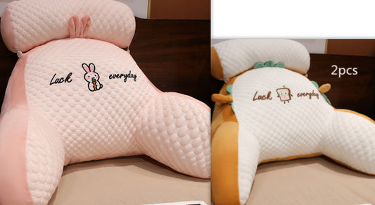 Sofa Fluffy Cushion Triangle Reading Backrest Pillow Comfort