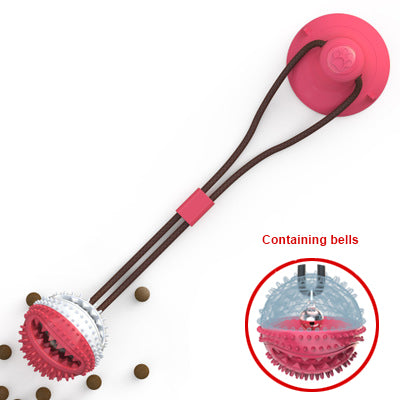 Silicone Suction Cup Tug Dog Ball Toy for Chewing & Cleaning