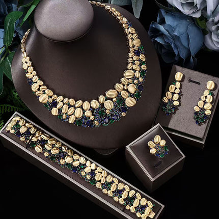 Buy Luxury Exaggerated Bridal Necklace & Earring Jewelry Set