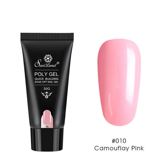 Quick Extension Crystal Gel Nail Set for Long-Lasting Shine