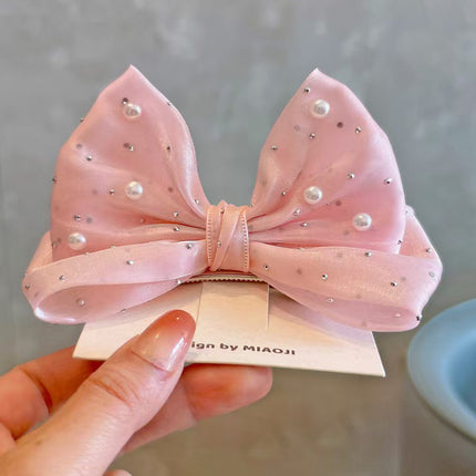 Buy Spring Summer Pearl Bow Hair Clip for Girls Online