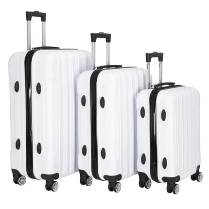 3-in-1 White Traveling Storage Suitcase for Large Capacity