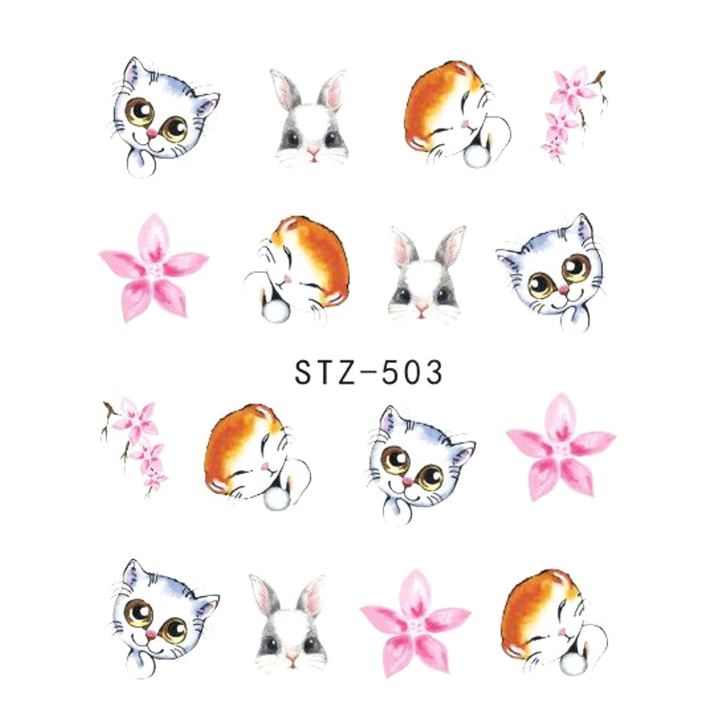 Buy Cute Butterfly Flower Nail Sticker Water Transfer Design.