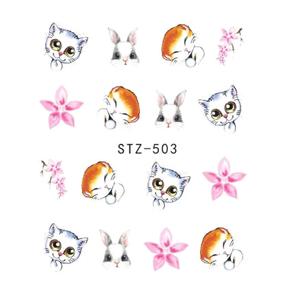 Buy Cute Butterfly Flower Nail Sticker Water Transfer Design.