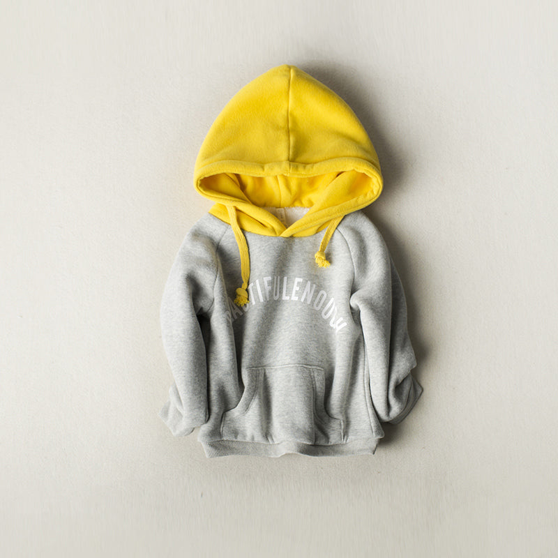 Boys Thick Hooded Sweatshirt Warm Winter Hoodie for Kids