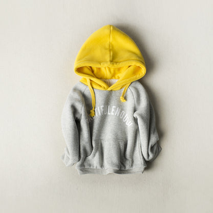 Boys Thick Hooded Sweatshirt Warm Winter Hoodie for Kids