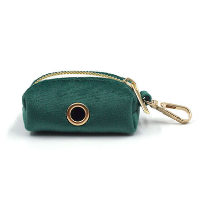 Green Velvet Dog Leash and Collar Comfortable Pet Accessory