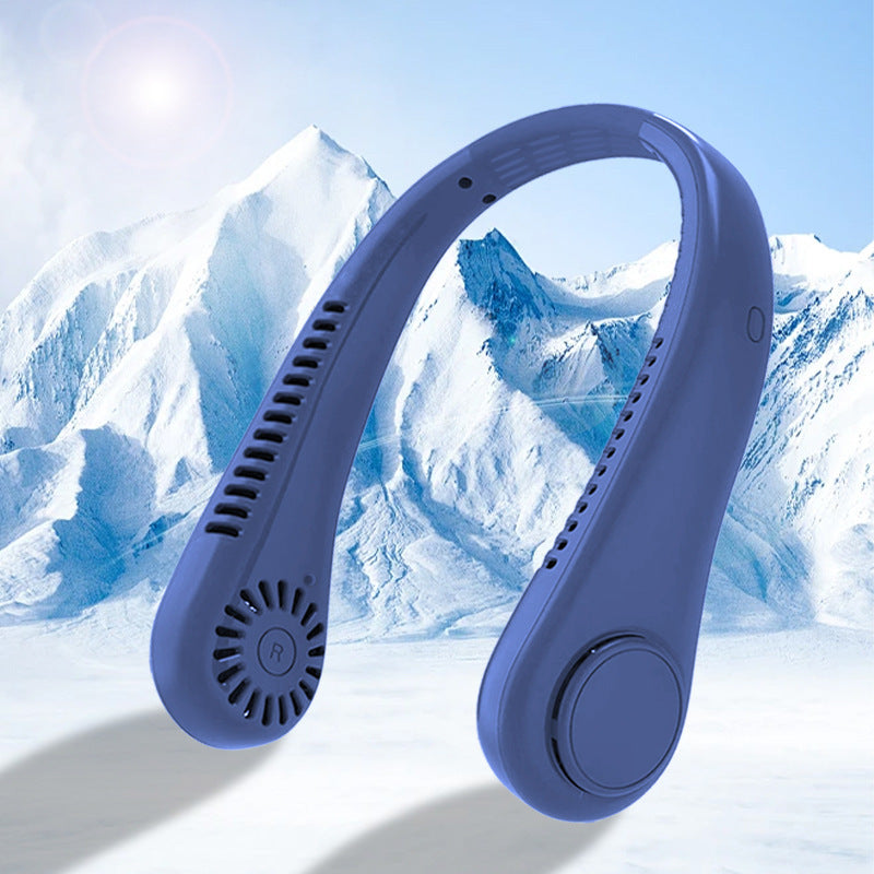 Portable USB Neck Hanging Fan with Rechargeable Cooling Power