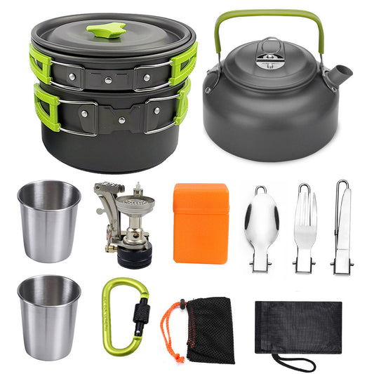 Buy Aluminum Camping Cookware Kit Outdoor Cooking Travel Set