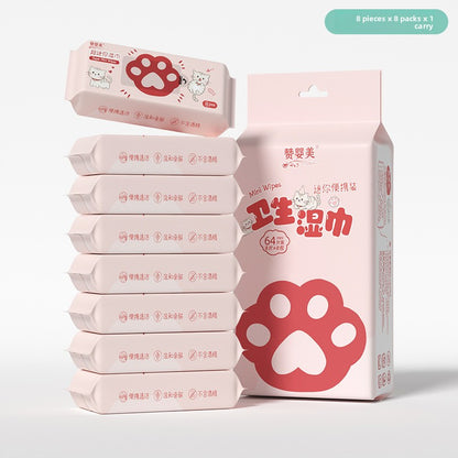 Mini Baby Wet Wipes Gentle Care for Travel Cleaning Use US