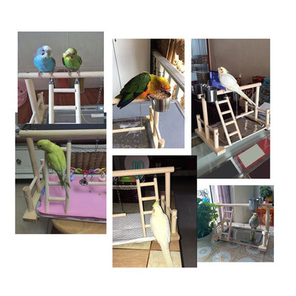 Wooden Parrot Standing Stand – Cockatiel Floor Perch