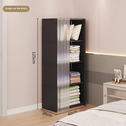 Dust-Proof Wardrobe Small Household Storage Cabinet for Home