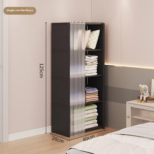 Dust-Proof Wardrobe Small Household Storage Cabinet for Home